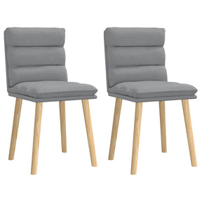 Vidaxl eetkamerstoelen 2 st stof lichtgrijs