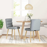 Vidaxl eetkamerstoelen 2 st stof lichtgrijs