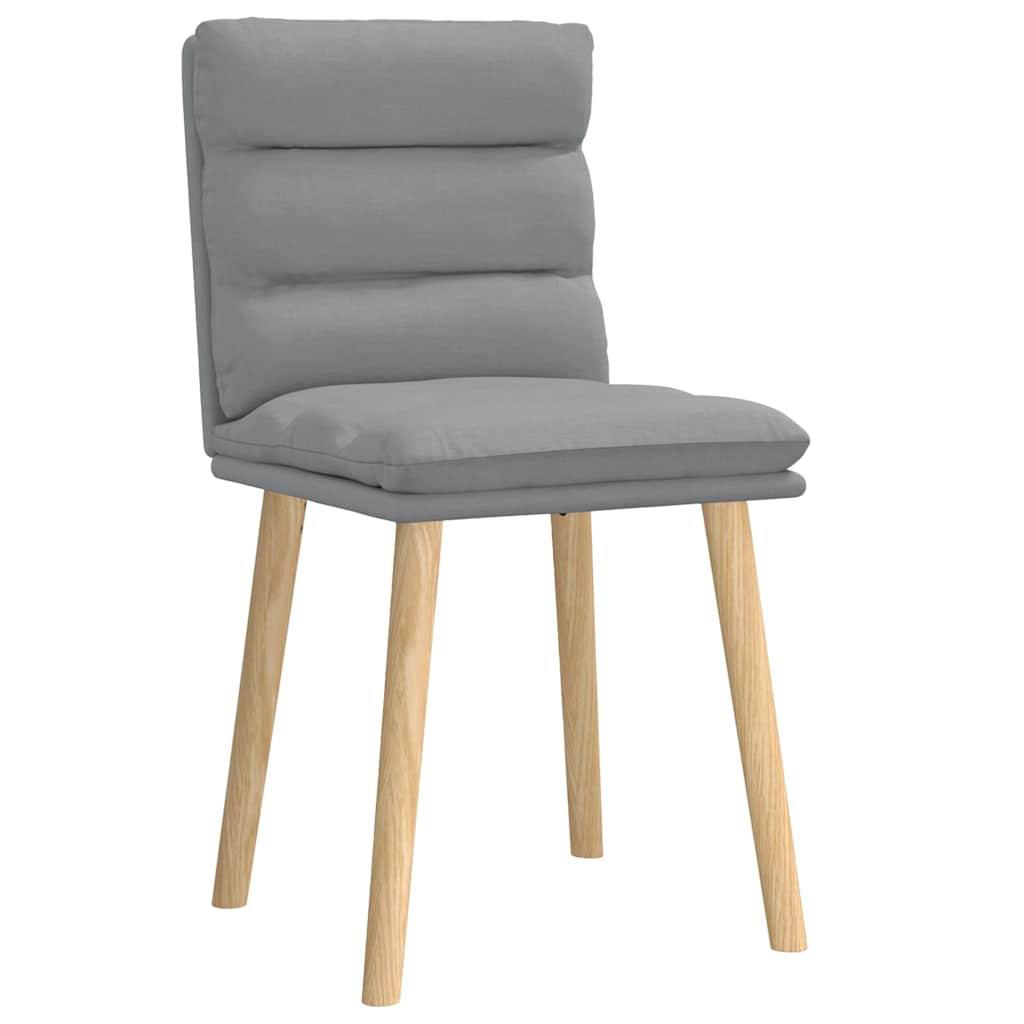 Vidaxl eetkamerstoelen 2 st stof lichtgrijs
