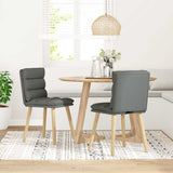 Vidaxl eetkamerstoelen 2 st stof donkergrijs
