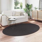 Vidaxl vloerkleden ovaal huarte antraciet 140 x 200 cm 100% polyester