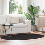 Vidaxl vloerkleden ovaal huarte zwart 120 x 170 cm 100% polyester