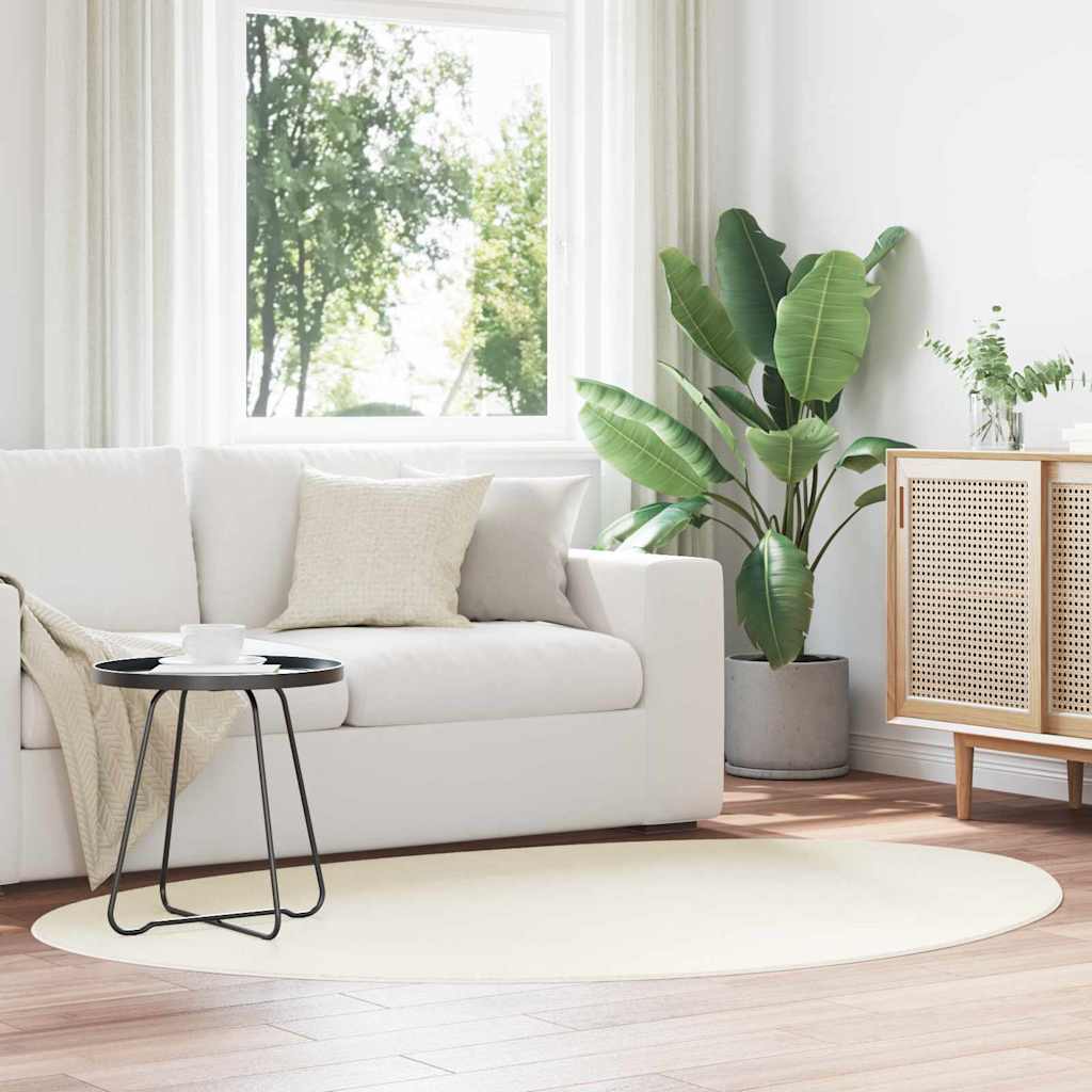 Vidaxl vloerkleden huarte crème 120 x 170 cm polyester
