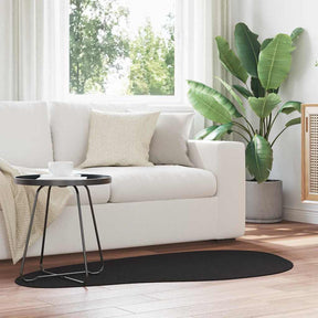 Vidaxl tapijt huarte zwart 80 x 150 cm polyester