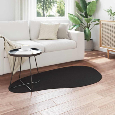 Vidaxl tapijt huarte zwart 80 x 150 cm polyester