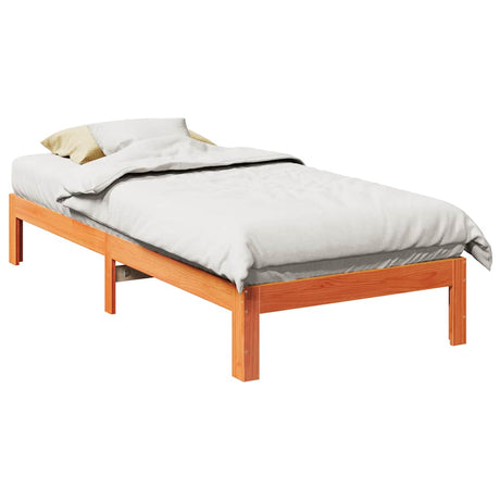 Vidaxl bedframe zonder matras massief grenenhout wasbruin 80x200 cm