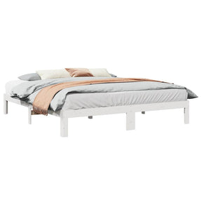 Vidaxl bedframe zonder matras massief grenenhout wit 160x200 cm