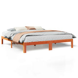 Vidaxl bedframe zonder matras massief grenenhout wasbruin 160x200 cm