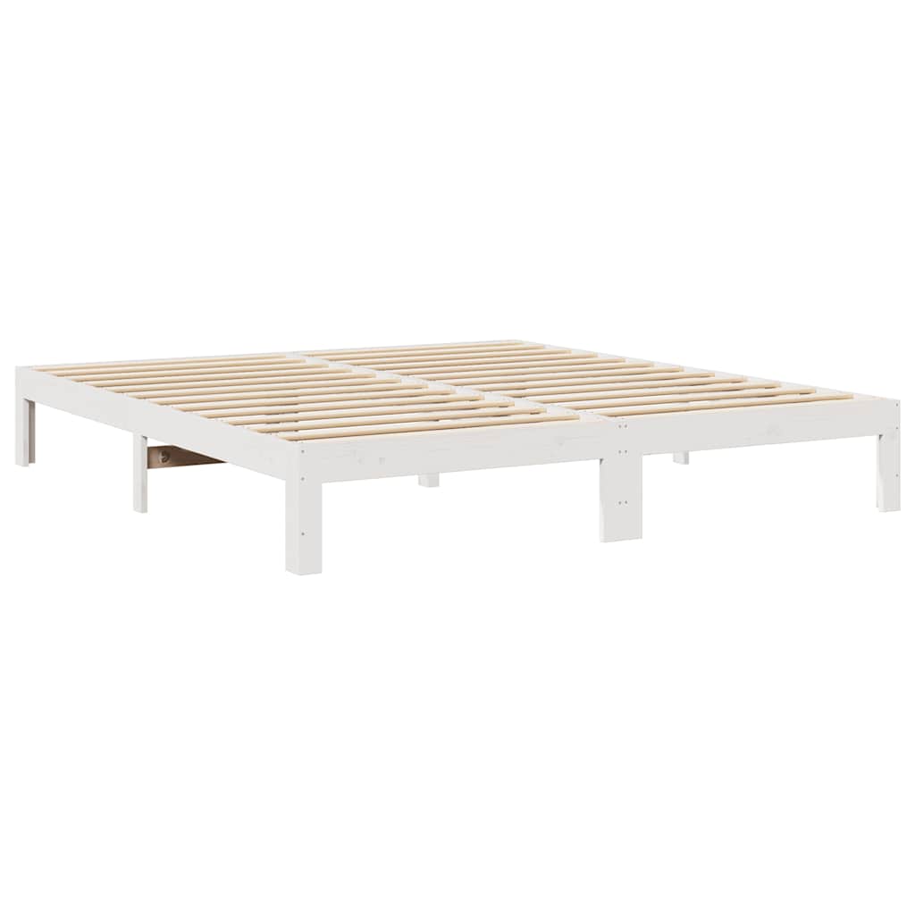 Vidaxl bedframe zonder matras massief grenenhout wit 180x200 cm