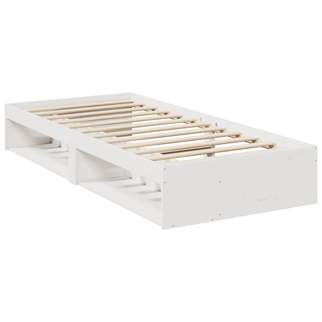 Vidaxl slaapbank zonder matras 100x200 cm massief grenenhout wit