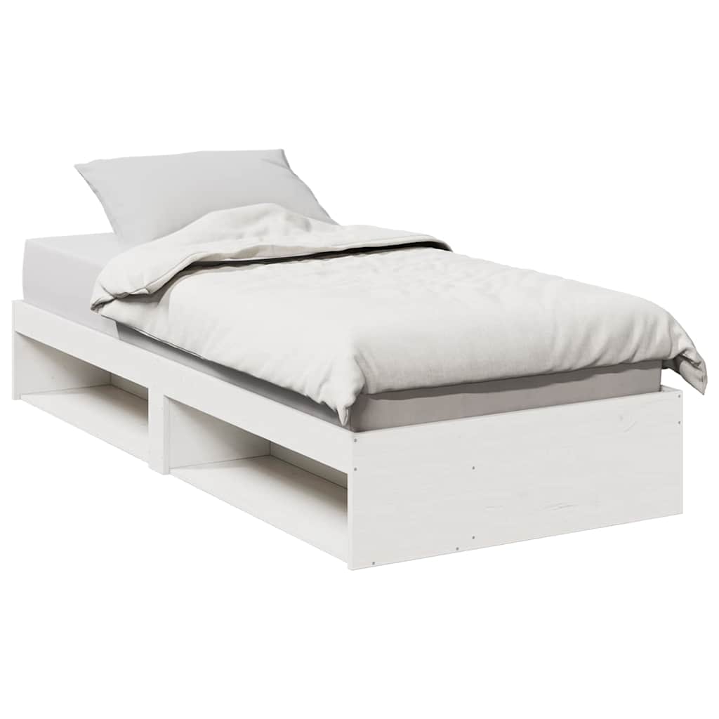Vidaxl slaapbank zonder matras 90x190 cm massief grenenhout wit