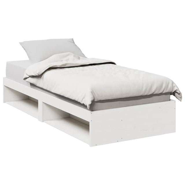 Vidaxl slaapbank zonder matras 90x190 cm massief grenenhout wit