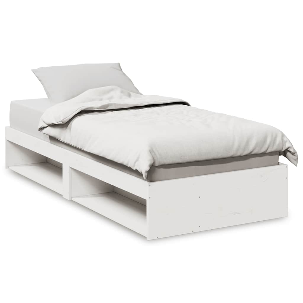 Vidaxl slaapbank zonder matras 75x190 cm massief grenenhout wit