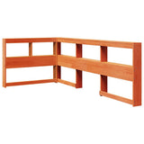 Vidaxl boekenkast hoofdeinde l-vormig 80 cm grenenhout wasbruin