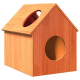 Vidaxxl Katzenhaus 41x50x50 cm massives Kiefernholz, braun gewaschen