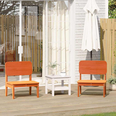 Vidaxl tuinstoelen 2 st 60x52,5x72 cm massief grenenhout wasbruin