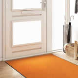 Vidaxl deurmat oranje en zwart 120 x 300 cm 100% polyamide