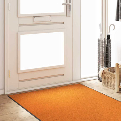 Vidaxl deurmat oranje en zwart 120 x 300 cm 100% polyamide