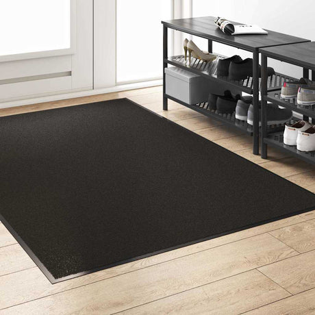 Vidaxl deurmat zwart 120 x 180 cm 100% polyamide