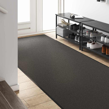 Vidaxl deurmat antraciet en zwart 120 x 350 cm polypropyleen en vinyl