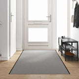 Vidaxl deurmat grijs en zwart 120 x 350 cm polypropyleen en vinyl