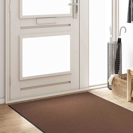 Vidaxl deurmat bruin en zwart 120 x 250 cm polypropyleen en vinyl