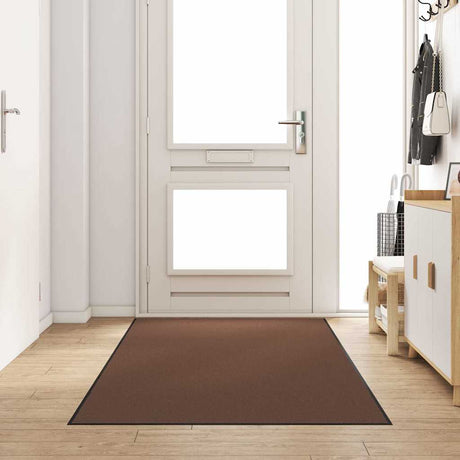 Vidaxl deurmat bruin en zwart 120 x 300 cm 100% polyamide