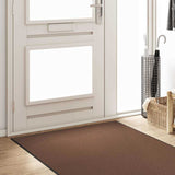 Vidaxl deurmat bruin en zwart 120 x 350 cm polypropyleen en vinyl