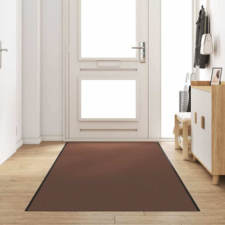 Vidaxl deurmat bruin en zwart 120 x 400 cm 100% polyamide
