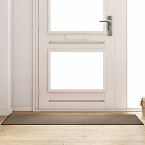 Vidaxl deurmat beige en zwart 60 x 180 cm 100% polyamide