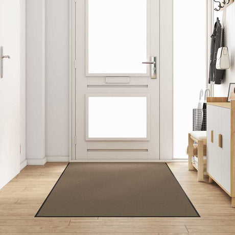 Vidaxl deurmat beige en zwart 120 x 300 cm 100% polyamide