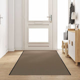 Vidaxl deurmat beige en zwart 120 x 350 cm polypropyleen en vinyl
