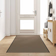 Vidaxl deurmat beige en zwart 120 x 350 cm 100% polyamide