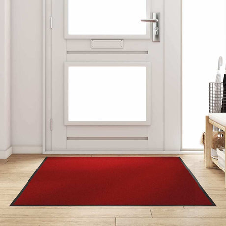 Vidaxl deurmat rood en zwart 120 x 180 cm polypropyleen en vinyl