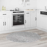 Vidaxl antislip shaggy tapijt grijs 120 x 120 cm pp