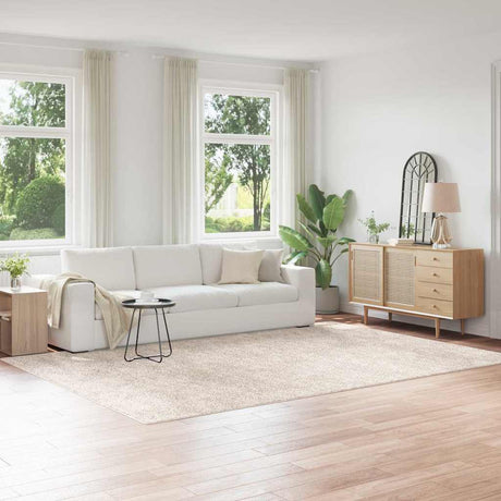 Vidaxl antislip shaggy tapijt crèmekleurig 240 x 340 cm pp
