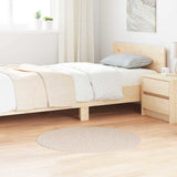 Vidaxl antislip shaggy tapijt crèmekleurig 90 x 90 cm pp