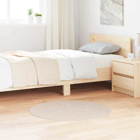 Vidaxl antislip shaggy tapijt crèmekleurig 90 x 90 cm pp