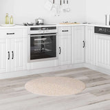 Vidaxl antislip shaggy tapijt crèmekleurig 90 x 90 cm pp