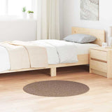 Vidaxl antislip shaggy tapijt bruin 90 x 90 cm pp