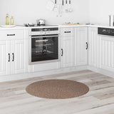 Vidaxl antislip shaggy tapijt bruin 90 x 90 cm pp
