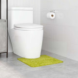 Vidaxl antislip badmat met toilet cut groen 50 x 50 cm pp
