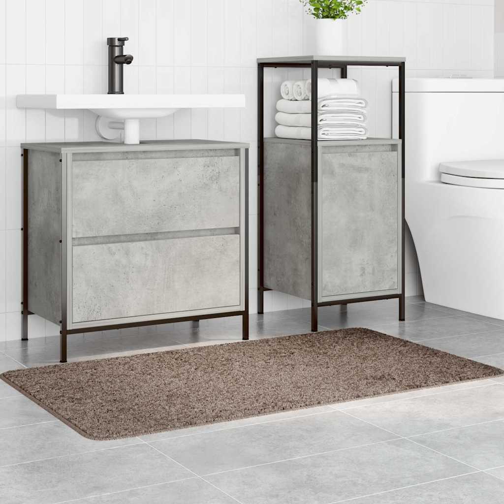 Vidaxl antislip badmat bruin 70 x 120 cm pp
