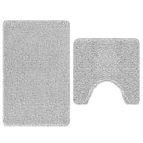 Vidaxl antislip badmat set 2 pcs grijs pp