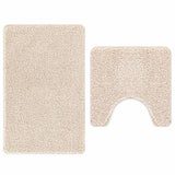 Vidaxl antislip badmat set 2 pcs crème pp