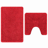Vidaxl antislip badmat set 2 pcs rood pp