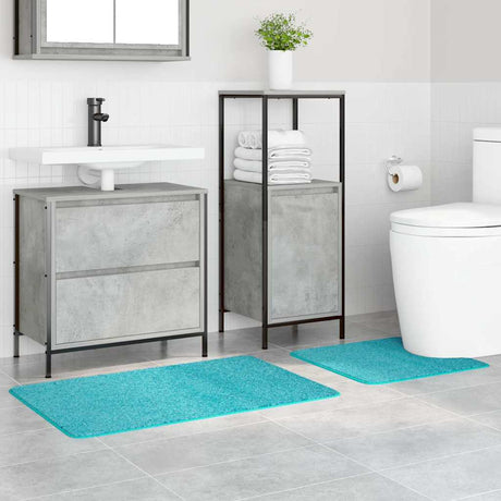 Vidaxl antislip badmat set 2 st turquoise 50 x 50 cm pp