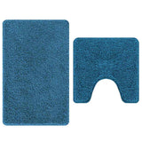 Vidaxl antislip badmat set 2 pcs blauw pp