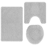 Vidaxl antislip badmat set 3 pcs grijs pp
