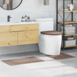 Vidaxl antislip badmat set 3 st bruin 50 x 80 cm pp
